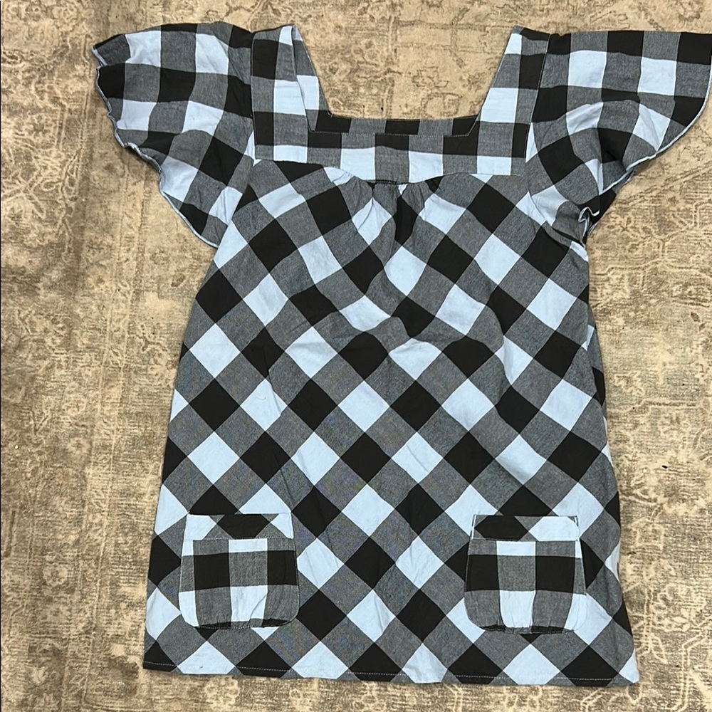 Vintage 2000’s ! Kirra Black and Blue Checkered Blouse